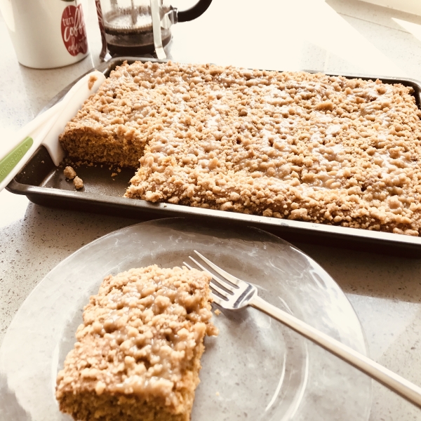 Pumpkin Coffee Cake with a Brown Sugar Glaze