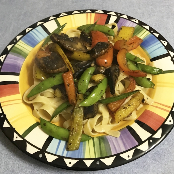 Roasted Portobello Mushroom Fettuccine