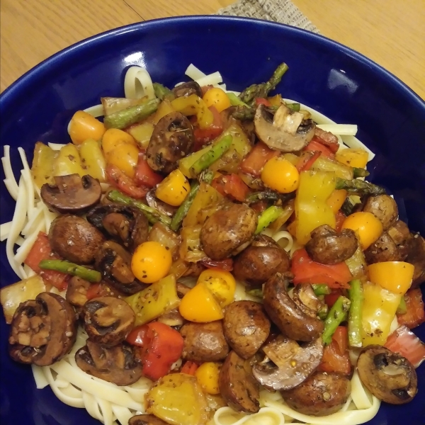 Roasted Portobello Mushroom Fettuccine