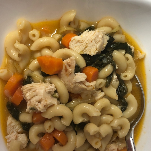 Instant Pot® Coconut Cream Chicken Noodle Soup