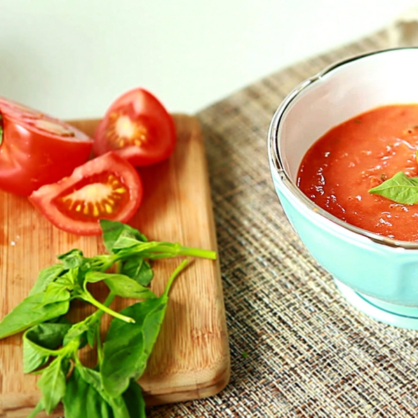 Hearty Hot or Cold Roasted Tomato Soup