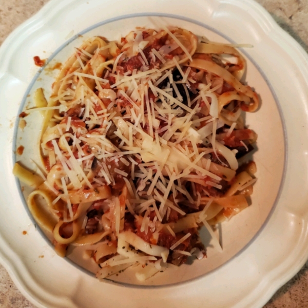 Mediterranean-Style Eggplant Pasta