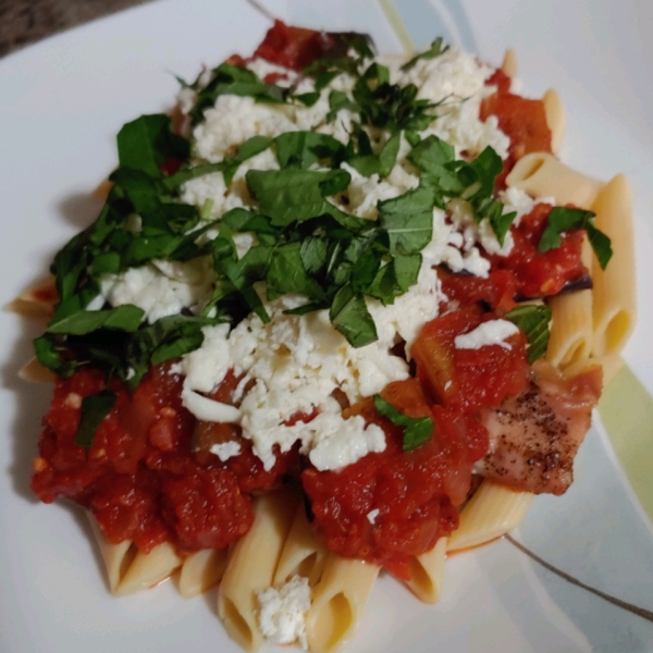 Mediterranean-Style Eggplant Pasta