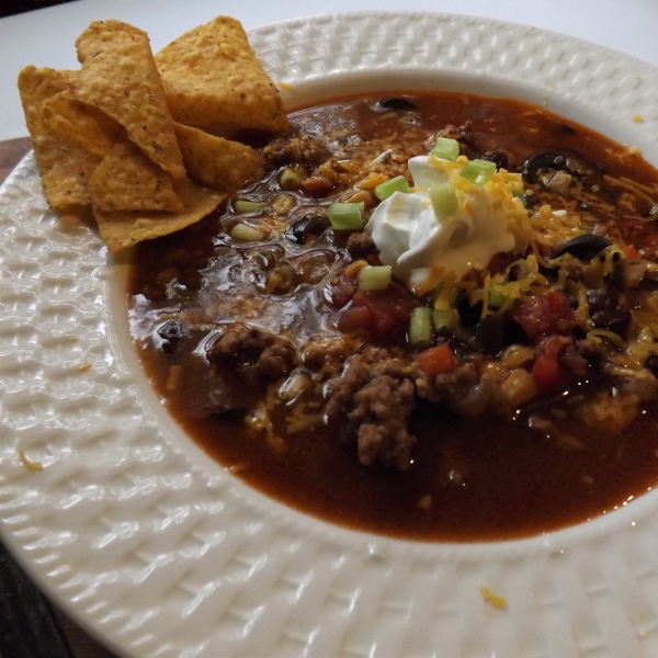 Slow Cooker Taco Soup with Ranch Dressing Mix