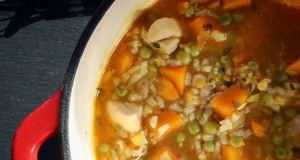 Chicken Stew with Rice and Winter Squash