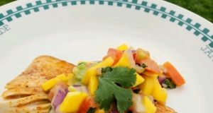 Healthy Fish Tacos with Mango Salsa