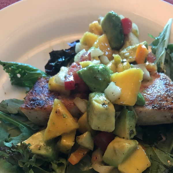 Healthy Fish Tacos with Mango Salsa