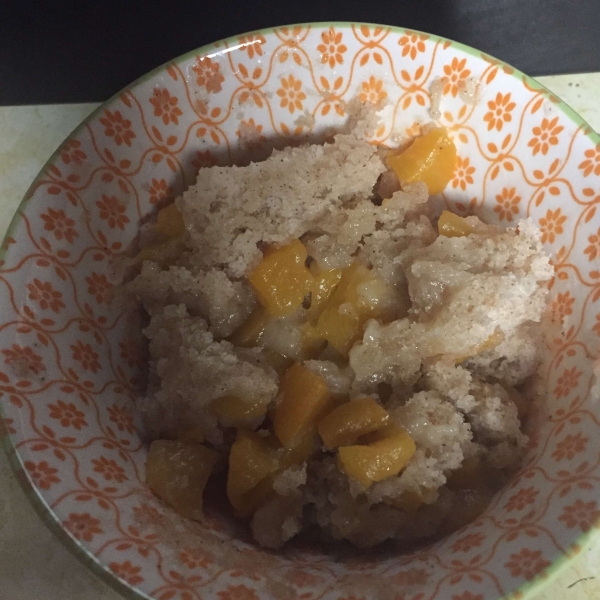 Peach Cobbler in a Mug