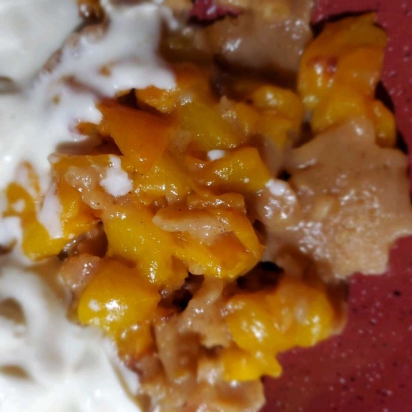 Peach Cobbler in a Mug