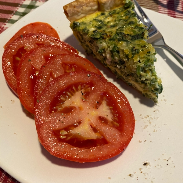 Green Chile Spinach Quiche