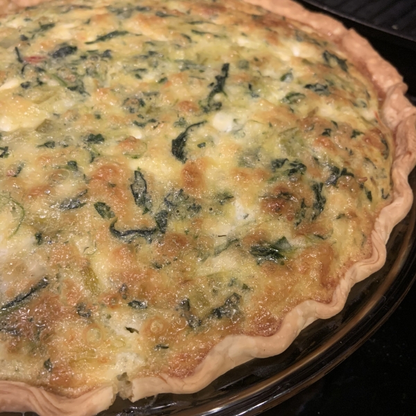 Green Chile Spinach Quiche