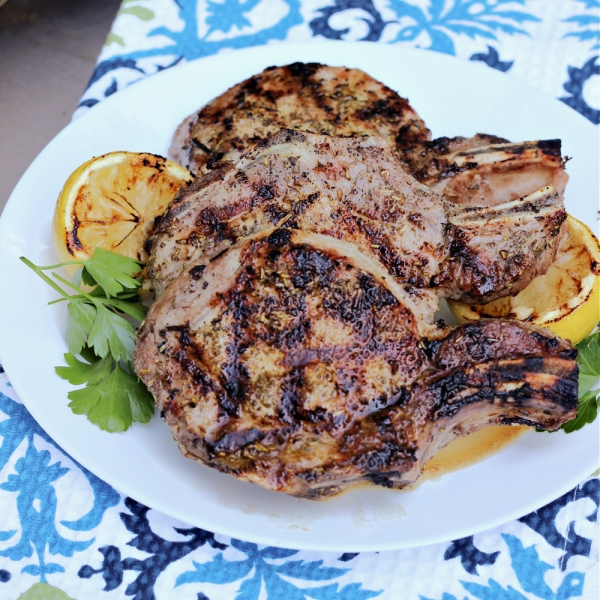 Mediterranean Grilled Pork Chops