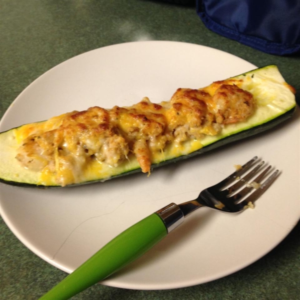 Seafood Stuffed Zucchini