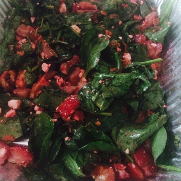 Strawberry Spinach Salad With Feta and Bacon