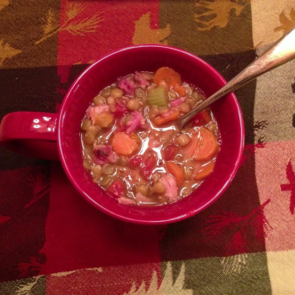 Jana's Pressure Cooker Lentil Ham Soup