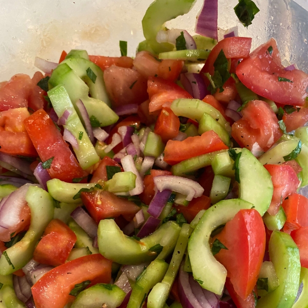 Tomato Cucumber Salad with Mint