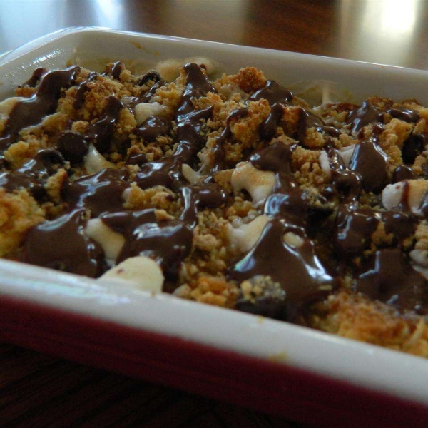 Campfire S'Mores Bread Pudding