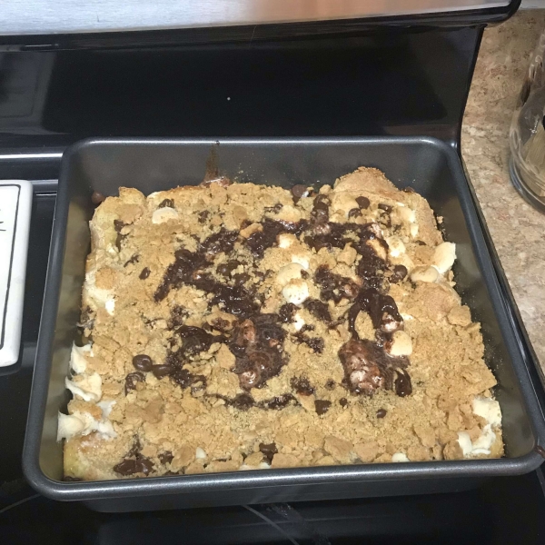 Campfire S'Mores Bread Pudding