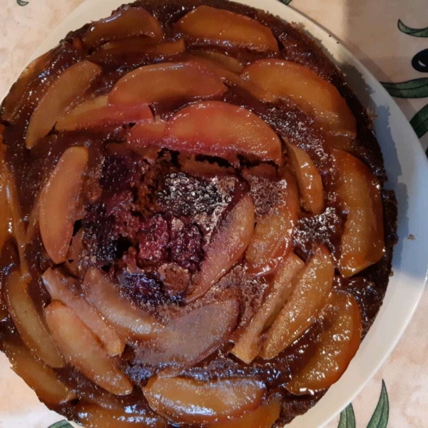 Upside Down Pear Gingerbread Cake