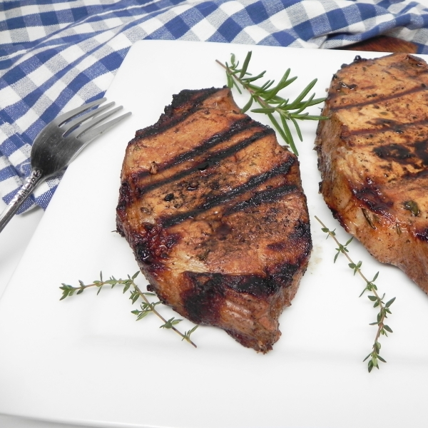 Grilled Pork Chops with Fresh Herbs