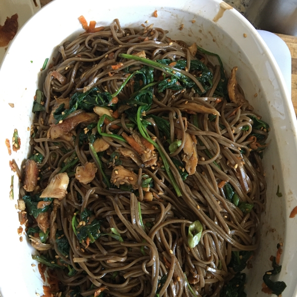 Soba with Toasted Sesame Seed Sauce