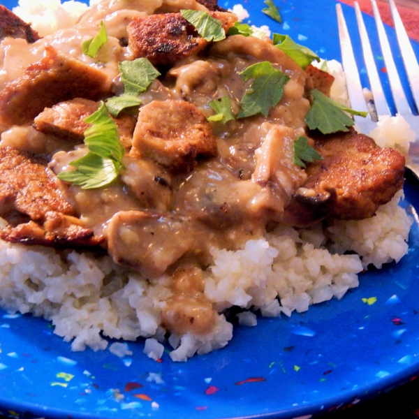 Seitan and Cauliflower