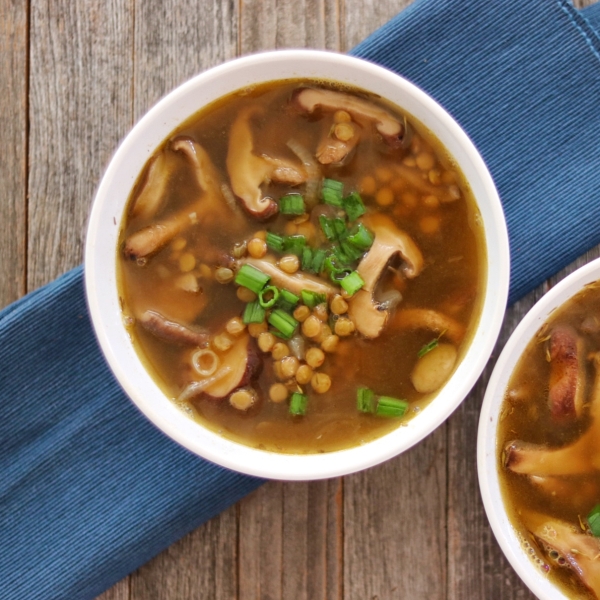 Vegetarian Mushroom-Lentil Soup