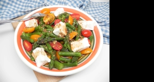 Asparagus and Tomato Salad with Goat Cheese