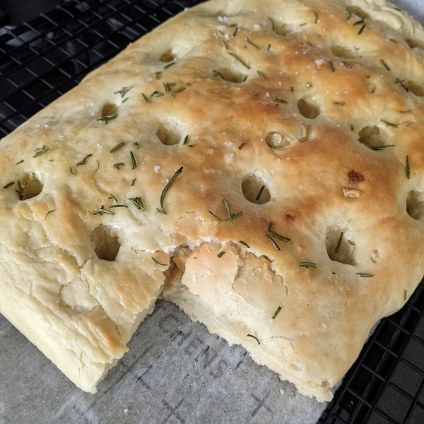 Black Olive and Rosemary Focaccia