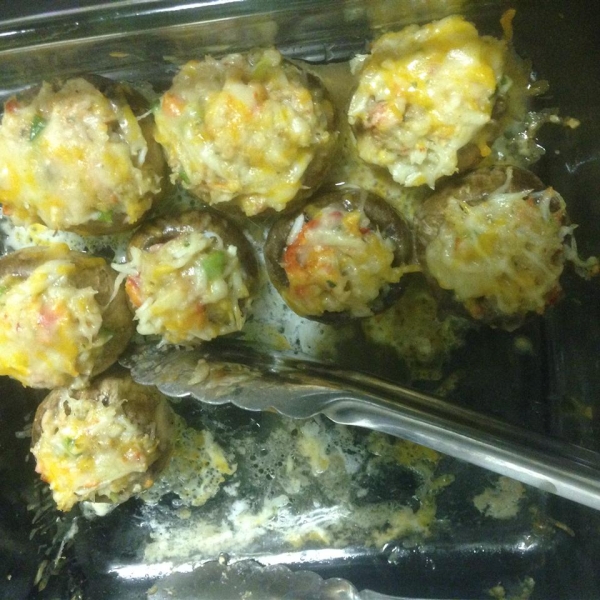 Crab and Lobster Stuffed Mushrooms