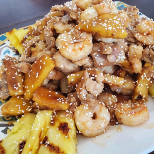 Grilled Teriyaki Shrimp and Pineapple Skewers