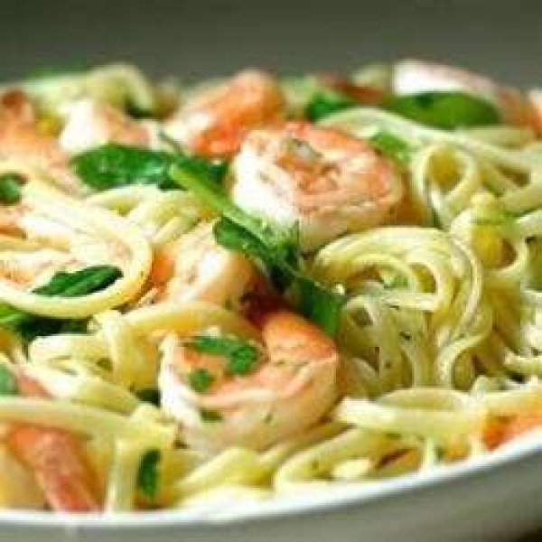 Lemon Pasta with Shrimp