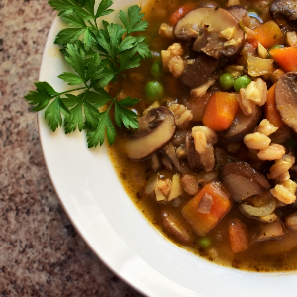 Mushroom and Farro Soup