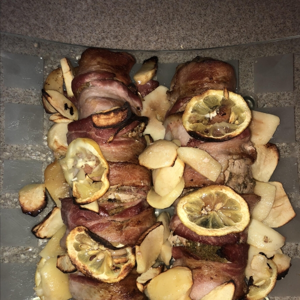 Bacon Wrapped Tenderloin with Sage and Lemon