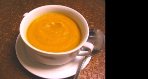 Butternut Squash Soup with Persimmon