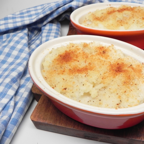 Baked Garlic Mashed Potatoes