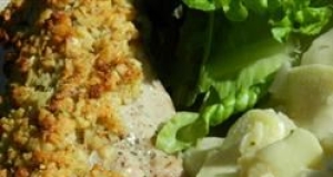 Almond Crusted Pork with Apple-Rosemary Sauce