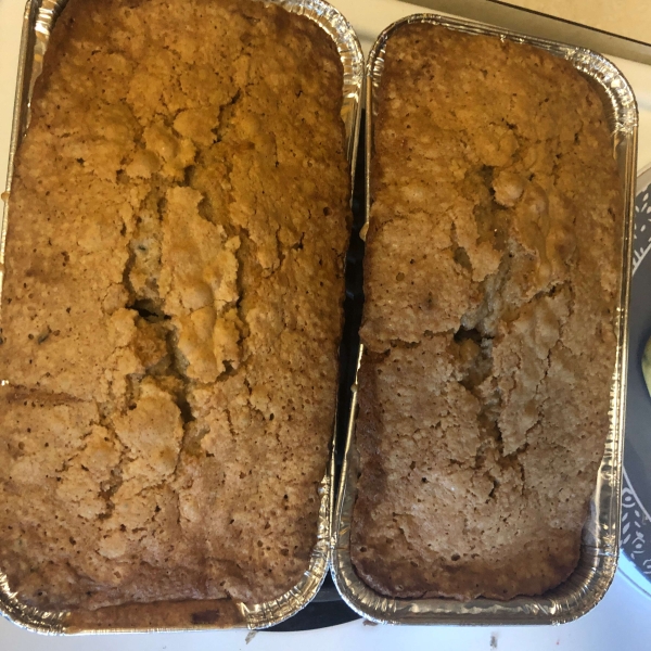 Caley's Classic Zucchini Bread