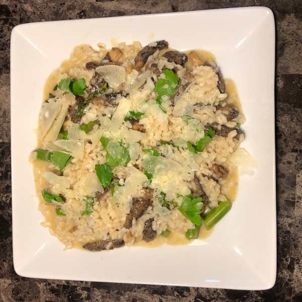 Asparagus and Morel Risotto