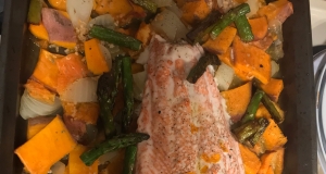 Salmon With Scalloped Sweet Potatoes