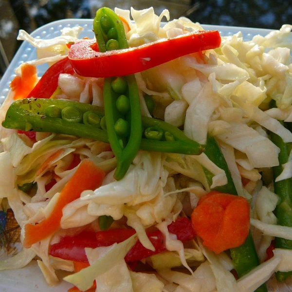 Snow Pea and Napa Cabbage Slaw