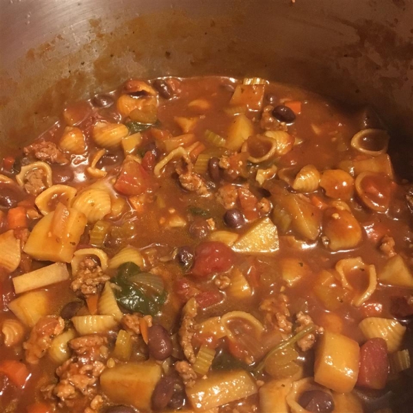 Spicy Italian Sausage and Black Bean Soup