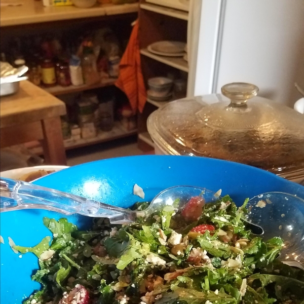 Arugula and Strawberry Salad with Feta Cheese