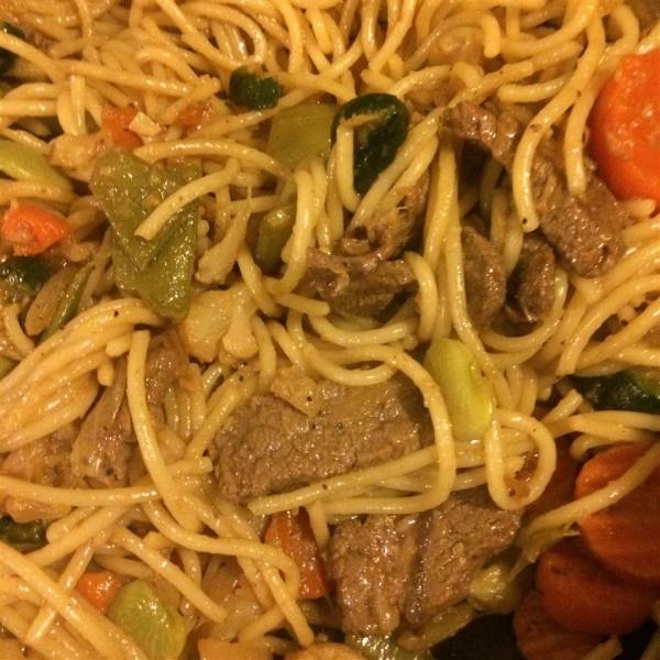 Stir Fried Pasta with Veggies