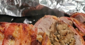 Bacon Wrapped Stuffed Pork Tenderloin