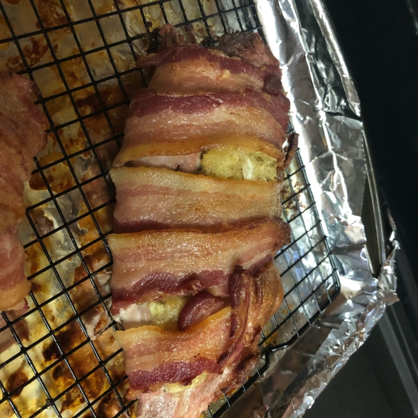 Bacon Wrapped Stuffed Pork Tenderloin