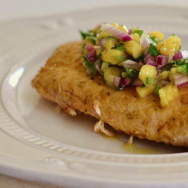 Brazilian Grilled Salmon With Mango Salsa