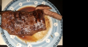 Flat Iron Steak with Three Pepper Rub