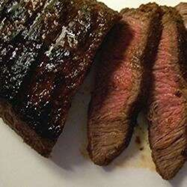 Flat Iron Steak with Three Pepper Rub