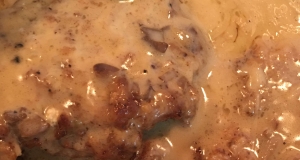 Baked Chicken-Fried Steak with Mushroom Gravy